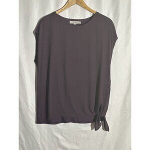 Ann Taylor LOFT women’s Slit sleeve tie waist In eggplant size PL